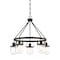 Designers Fountain Jaxon 5 Light Industrial Oil Rubbed Bronze with Clear Glass Shades Chandelier For Dining Rooms 90685-ORB - alternate 1